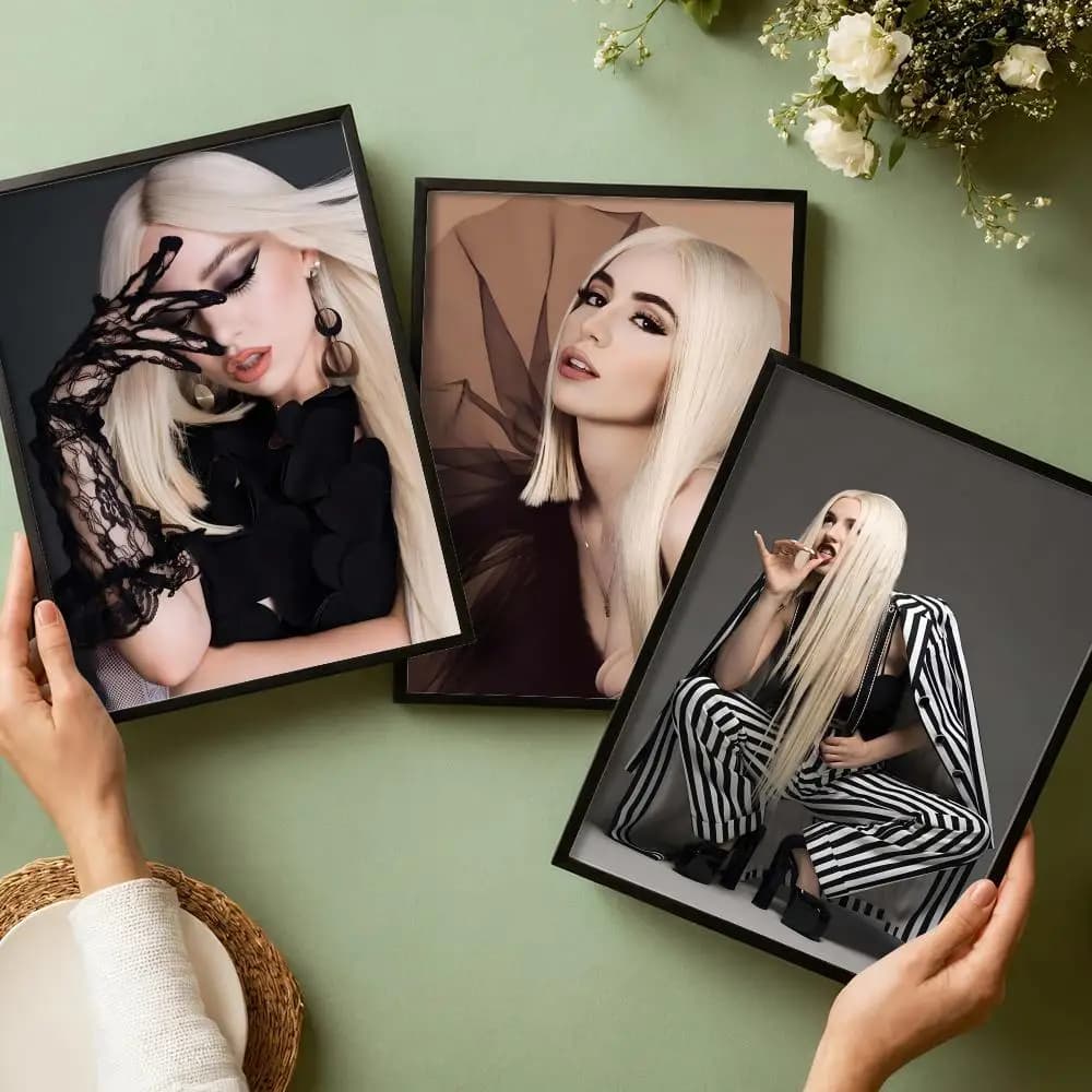 A-Ava M-Max Singer Poster Stickers HD Painting Self-Adhesive Art for Bedroom Living Room Home Decor Modern Wall Decals Gift