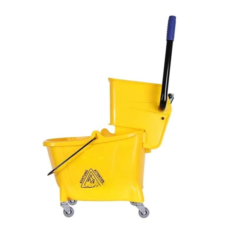 Food Grade Side Pressure 32L Bucket Truck and Winch Industrial Extrusion Mop Barrel with Wheels