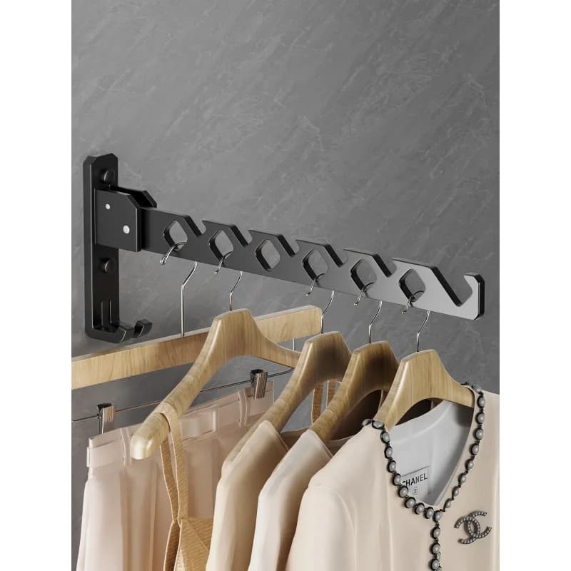 No punching, folding drying rack, invisible bathroom, balcony drying clothes, clothes drying rod artifact, wall-mounted type