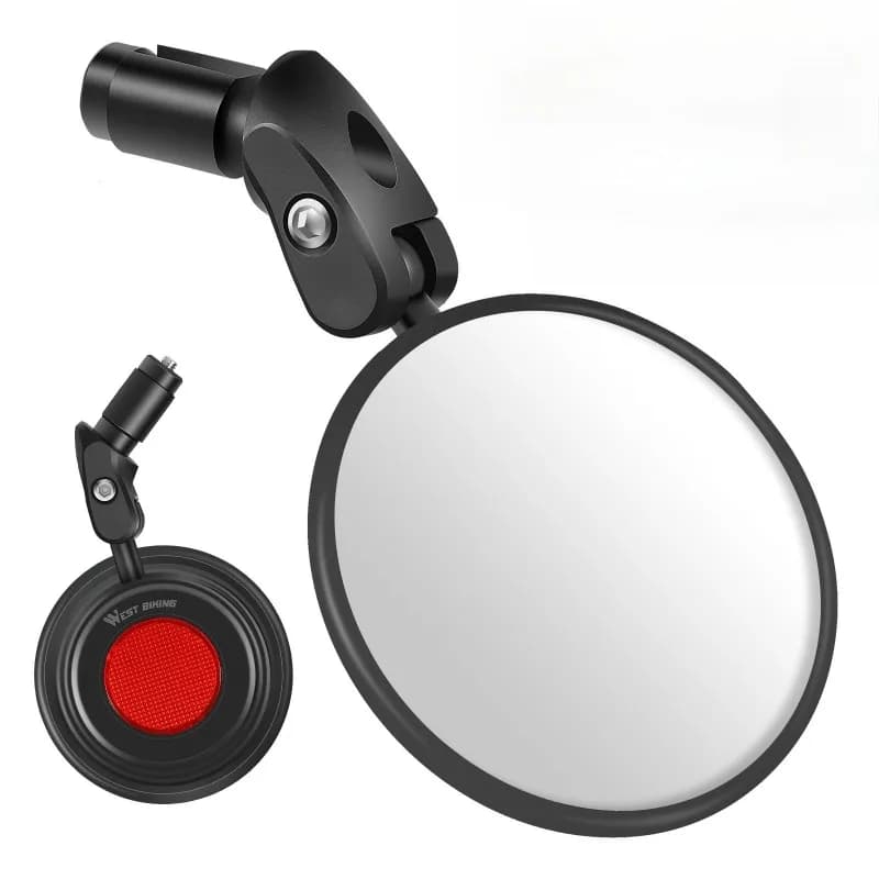 Rearview Mirror Bicycle Large Mirror Foldable Round Mirror Riding Reflector