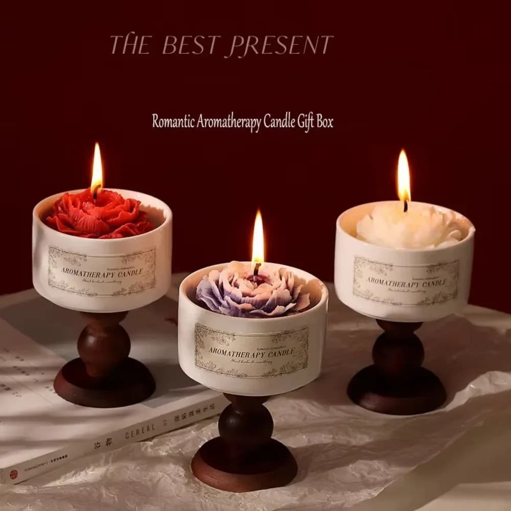 Soy Wax Aromatherapy Candle Rose & Gardenia Scent Perfect for Home Decor Birthday Graduation Gifts, Elegant Gift Box Included