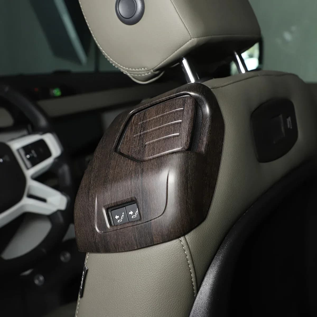 For Land Rover Defender 90 2020-2024 ABS Carbon Fiber Car Front Seats Overturned Switch Cover Trim Interior Car Accessories