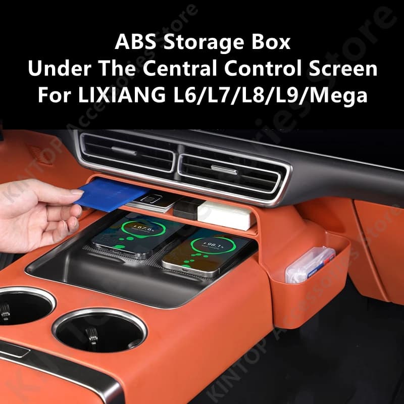 For LIXIANG L6/L7/L8/L9/Mega ABS Storage Box Under The Central Control Screen,Car Interior Modification Accessories Refit