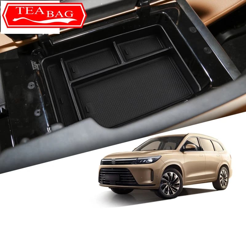 For New AITO M7 2024 Car Styling Center Console Organizer Storage Interior Armrest Storage Box Auto Modified Accessories