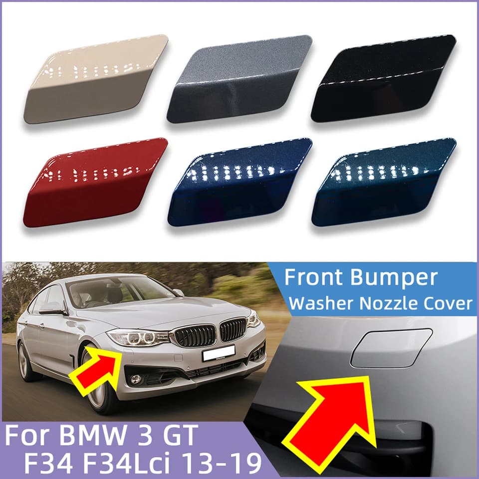 Auto Front Bumper Washer Nozzle Cover Cap For BMW 3 GT Gran Turismo F34 F34LCI Ordinary Edition 2013-2019#51117371847 Garnish