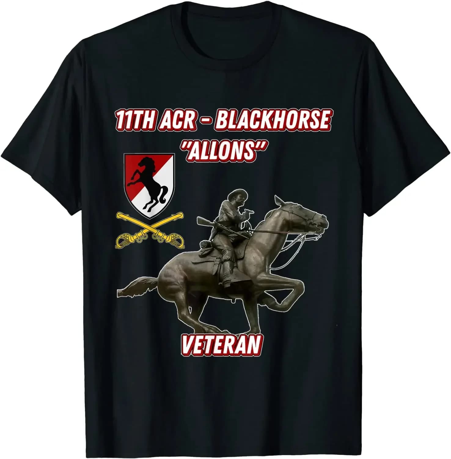 11th Armored Cavalry Regiment - for 11th ACR Vets T-shirt Short Sleeve Casual 100% Cotton Summer Men Tees