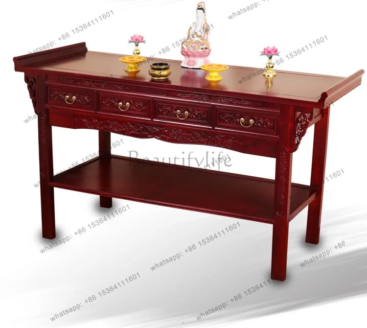 table incense case Buddha platform household solid wood modern Chinese economy