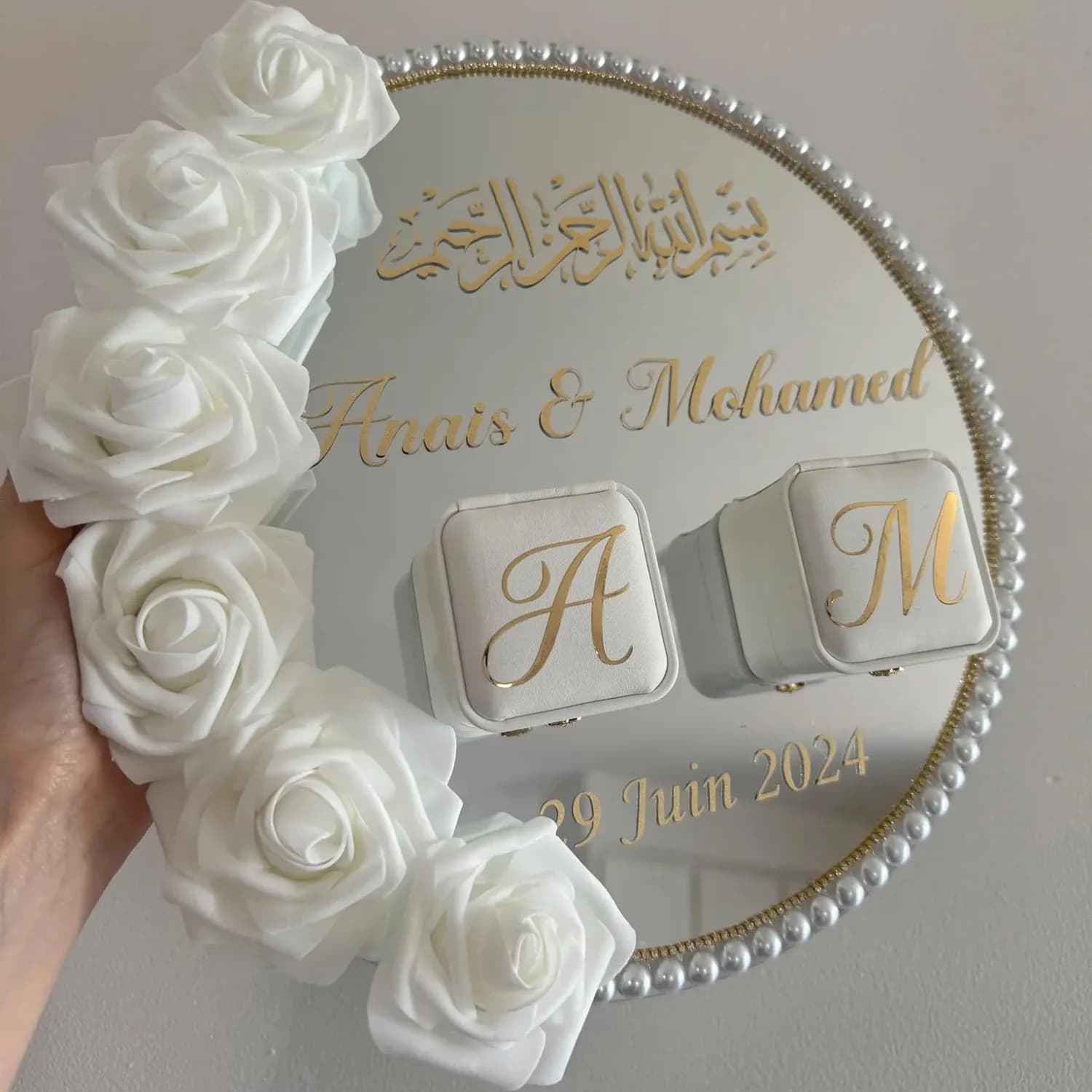 1pcs Acrylic Round Dining Table Mirror Plate,Suitable for  Ring Plate,Weddings, Youngsters's Gift Parties and Birthday Partie