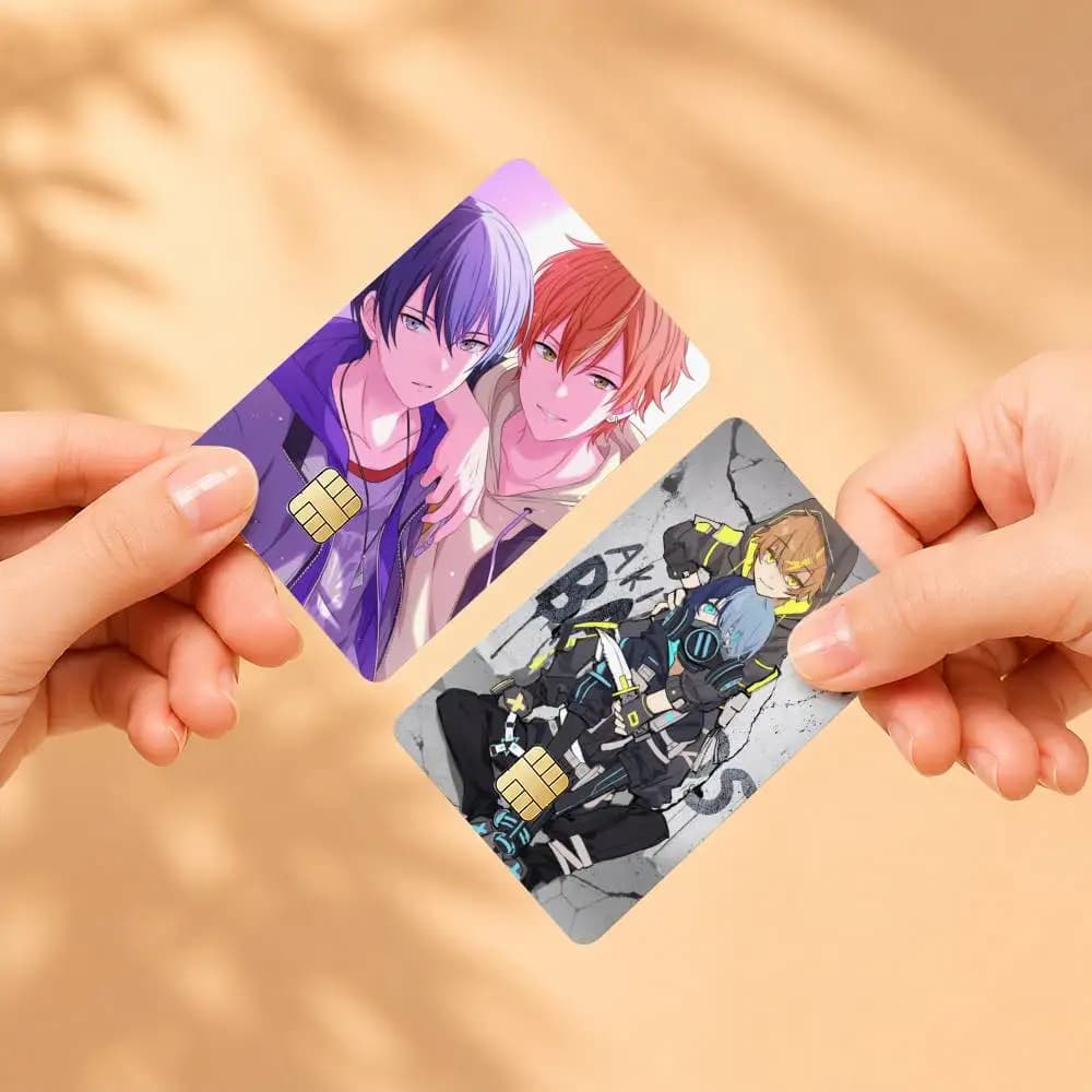 A-Akitoya Akito T-Toya HD Waterproof Card Skins Protective Stickers for Credit Bank Game Cards