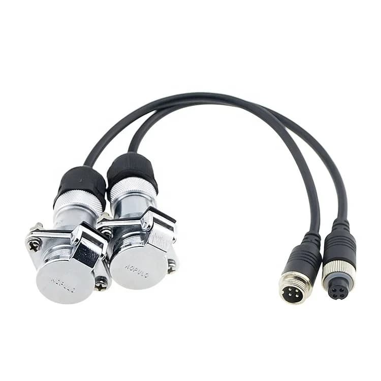2pcs SWTR01  5Pin Trailer Camera Connector Audio Video Truck Suzi Kit Cable Trailer Safety Camera Cables for 1 Channel Truck