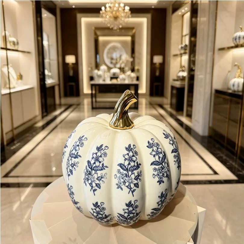1 Piece of Creative Artificial Large Pumpkin Resin Craft Ornament for Autumn Thanksgiving Decoration, Landscaping Ornament, Stat