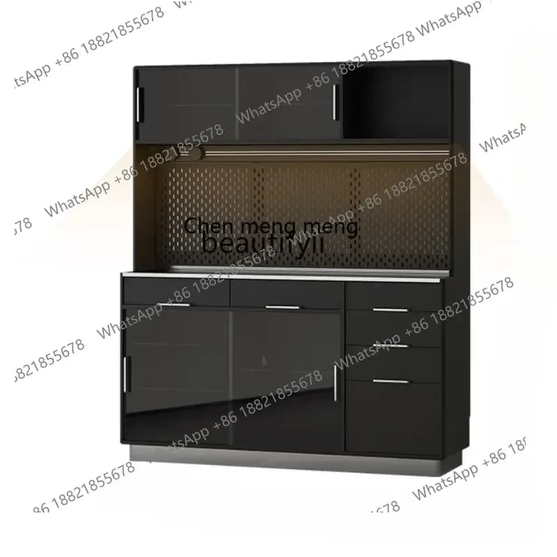 cc182l Nordic Light Luxury Stainless Steel Cabinet Sideboard Cabinet Tea Cabinet Modern Minimalist Kitchen Living Room storage c