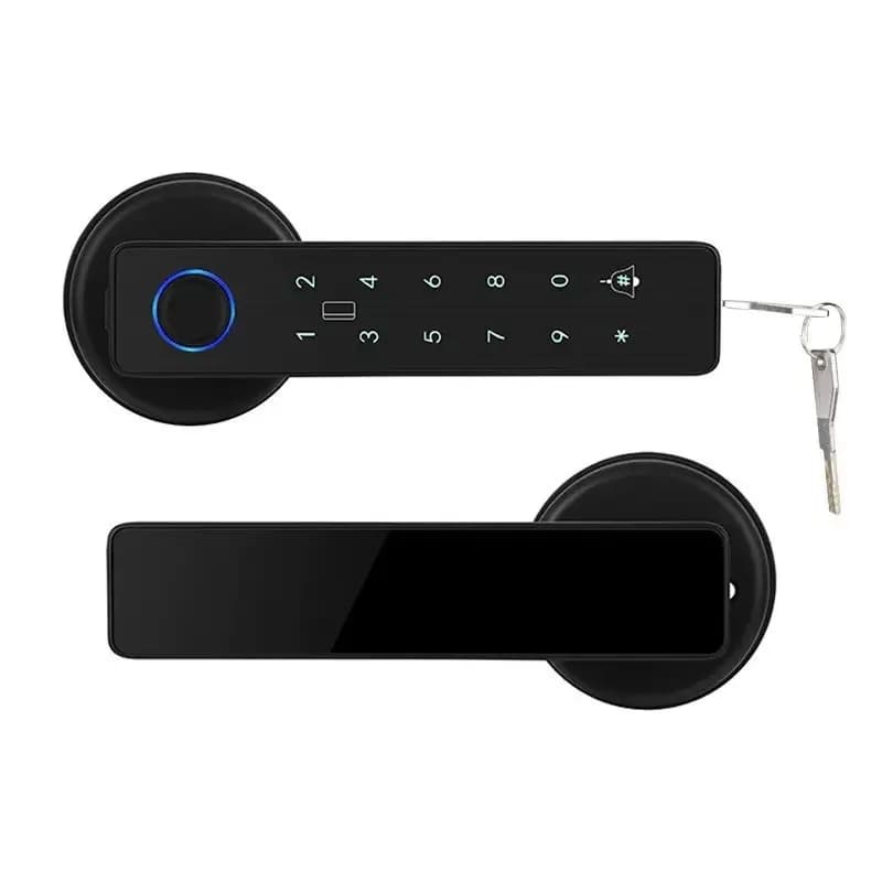 Indoor wooden door fingerprint lock household bedroom room graffiti smart lock office remote electronic password lock