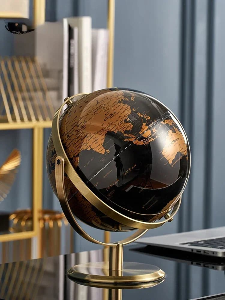 Light luxury globe office desktop ornament modern living room home decoration high-end
