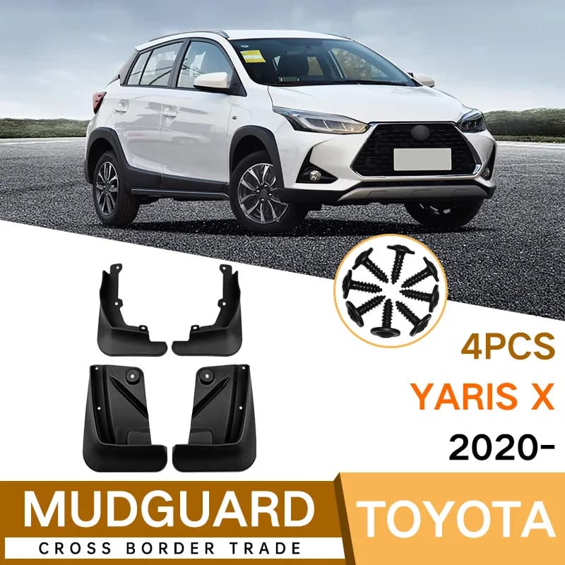 For Toyota Yaris X 2020-2023 Car Molded Mud Flaps Splash Guards Mudguards Front Rear Styling Front Rear Wheel Accessories