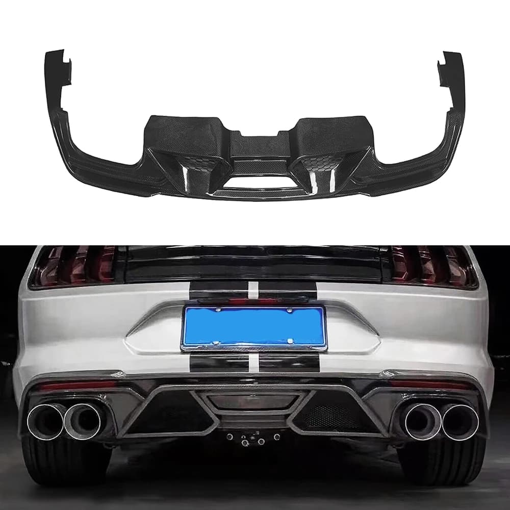 Carbon Fiber GT500 Style Rear Diffuser Body Kit for Mustang 2018-2020 Years Rear Diffuser