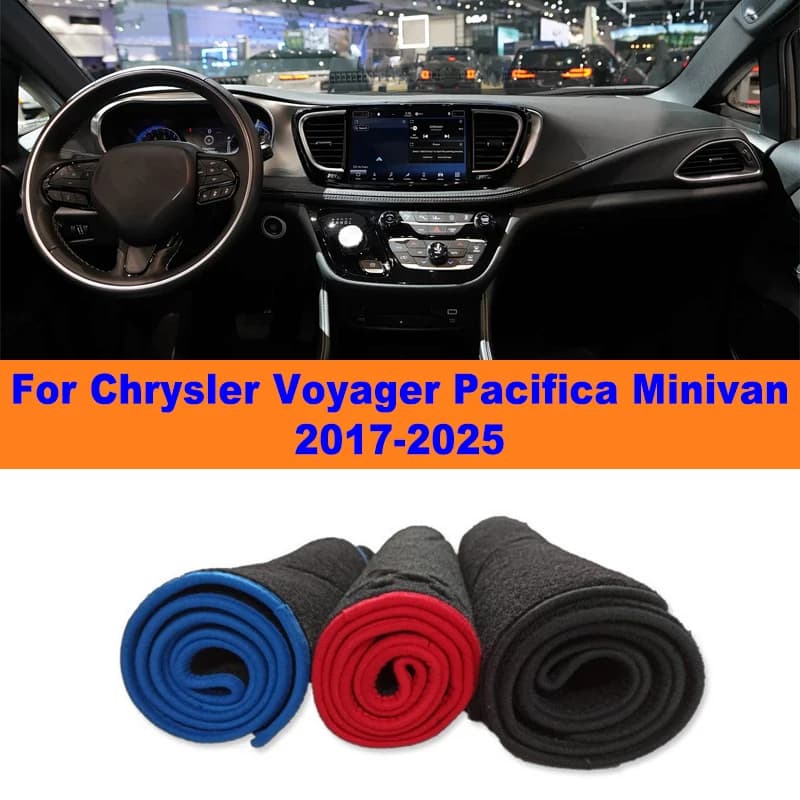 Anti-Glare Dashboard Cover Dash Mat Non-Slip Sun Shade Pad Interior Protector For Chrysler Voyager Pacifica Minivan 2017-2025