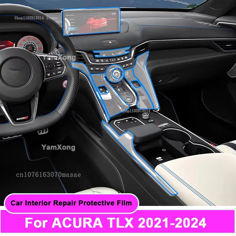For ACURA TLX 2021-2024 TPU Interior PPF Protective Film Center Console GPS Screen Anti-Scratch Repair Sticker Car Accessories