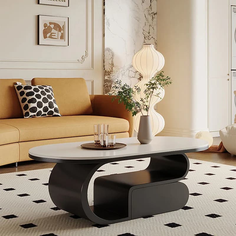Unique Designer Coffee Table Decoration Wood Modern Luxury Storage Side Table Aesthetic Space Saving Meubles Salon Furniture