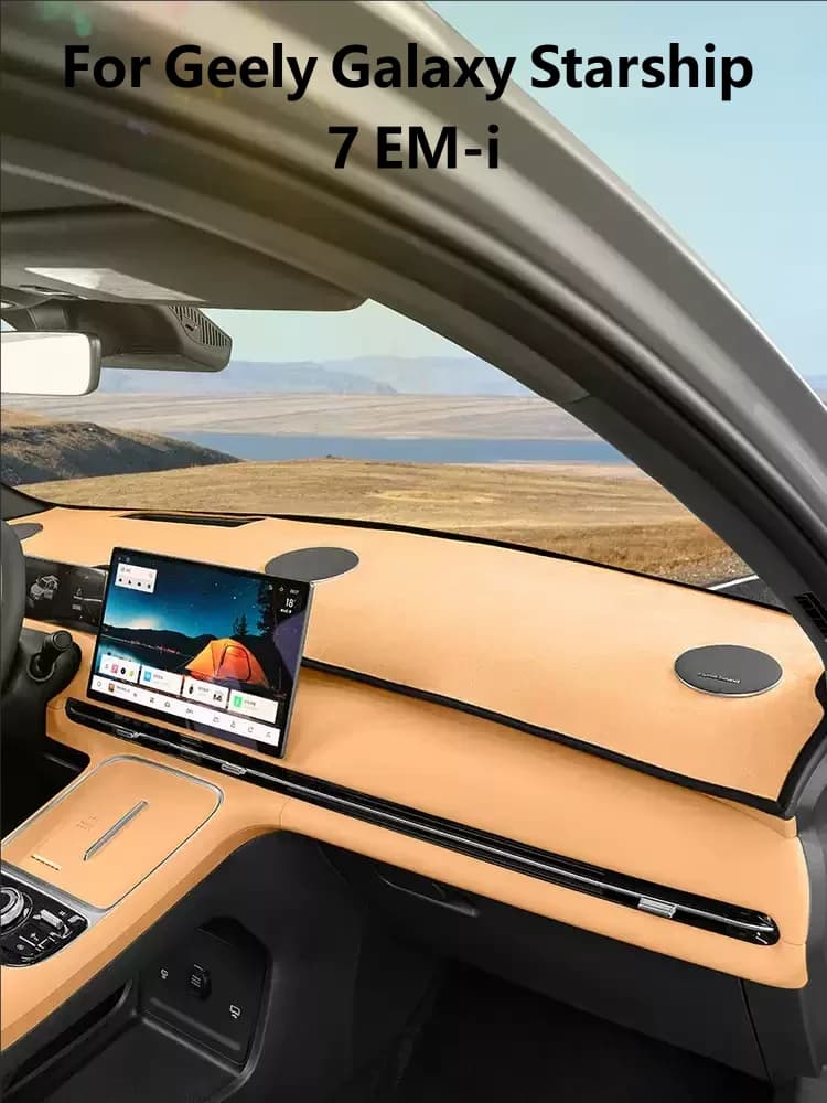 For Geely Galaxy Starship 7 EM-i Geely EX5 EM-i 2026 Alcantara Dash Cover Anti-UV Anti-Glare Original Shade Interior Decor Pad