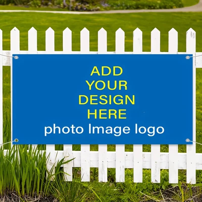 Custom 1pc 100cm Width Banner with 4 Holes,  Multi-Functional for Weddings, Rooms, Gardens, Festival Indoor/Outdoor Home Decor