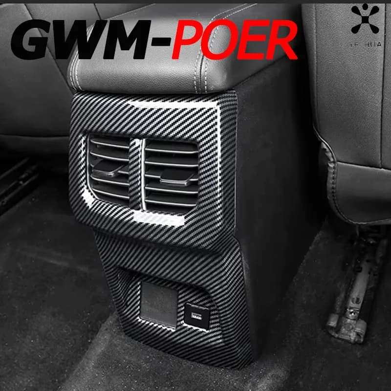 For Great Wall Gwm Poer Cannon Passenger Pickup 2022-2025 Rear Seat Air Vent Sticker Conditioner Car Interior Decor Accessories