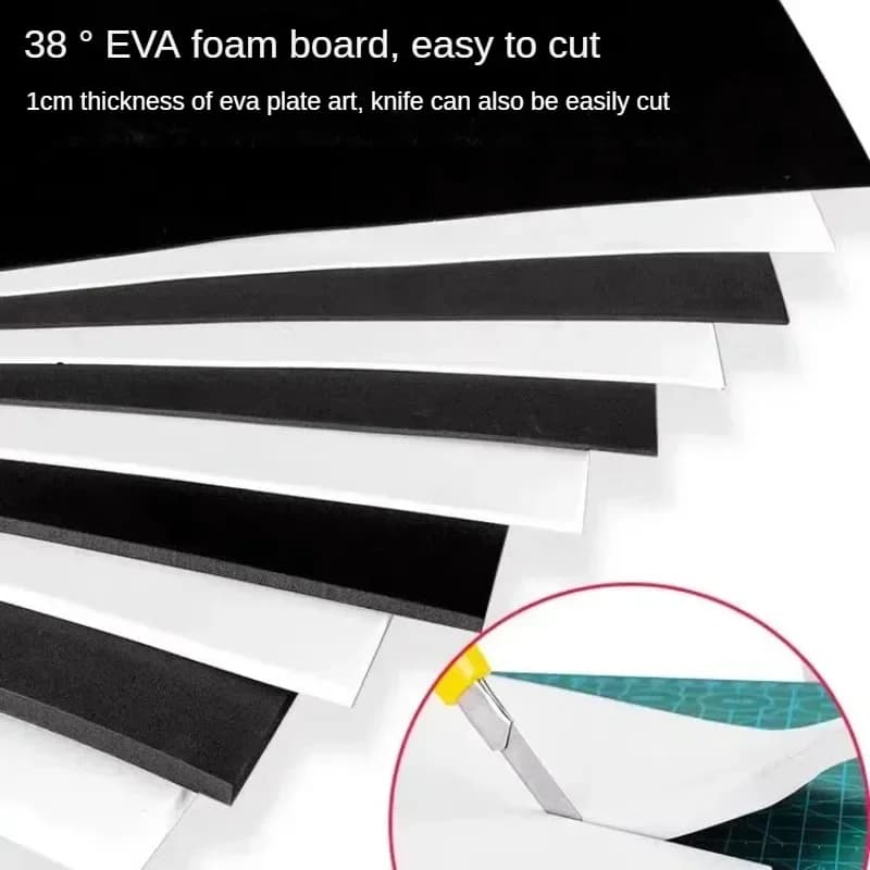 1pc EVA Foam Sheet 1000x500mm Sound-absorbing Foam Board EVA Rubber Plate Handmade Model Making Cosplay Thickness 3/5/10/15/20mm