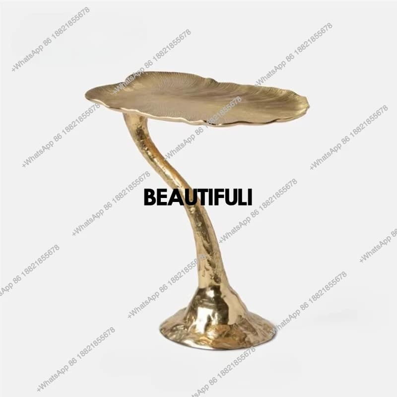 Modern light luxury copper leaves edge a few personalized creative sofas a few bedside a few model houses villa