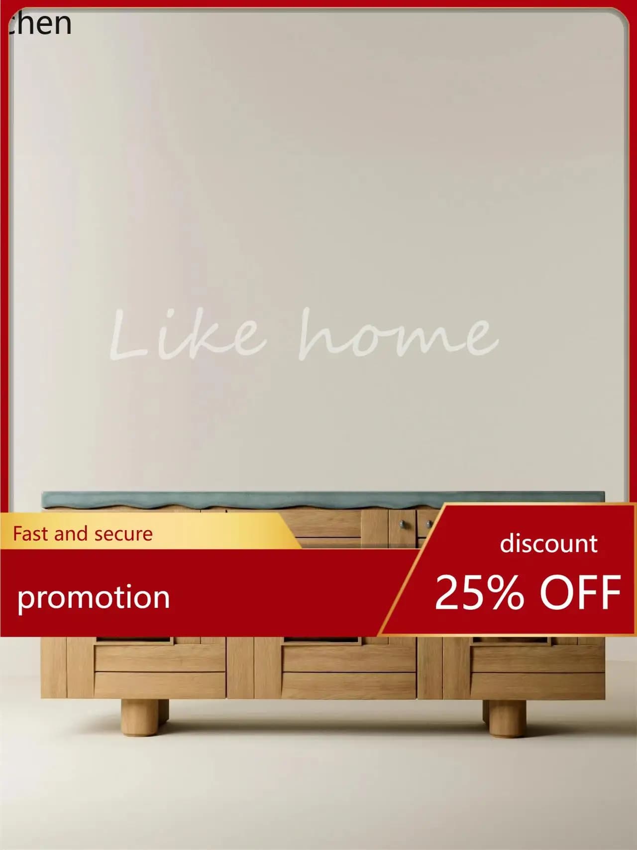 YFY solid wood chest multi-functional dining side cabinet retro home modern living room locker