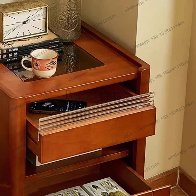 FG11Vintage Classic Nightstand Luxury Storage Trendy Beauty Nightstand Premium Drawer Mesitas De Noche Para El Dormitorio Furnit