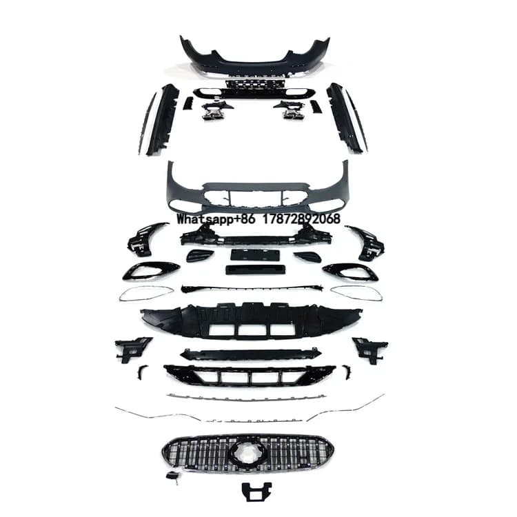 High Quality Upgrade S63 Style Rear Diffuser Grille Front Rear Bumper Body Kit for  W223 2021-2025