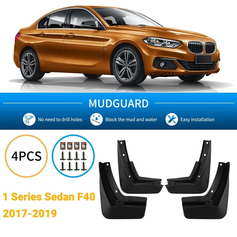 FOR BMW 1 Series F40 2017-2019 Sedan Mudguard Fender Mud Flap Guards Splash Mudflaps Car Accessories 4pcs