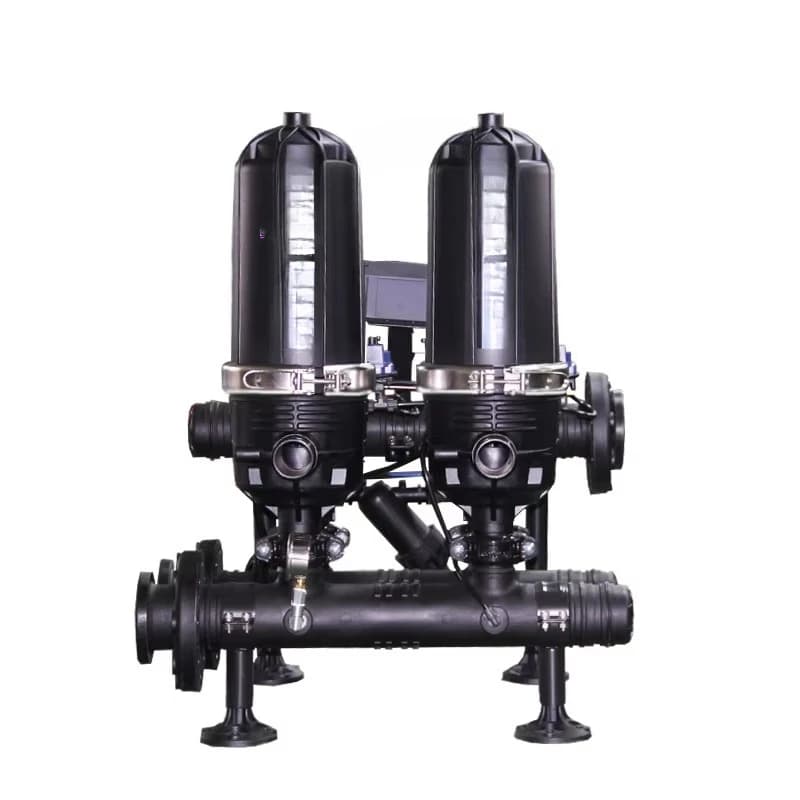 2 Unit T Type Disc Water Filtration System Automatic Backwash for Agriculture Irrigation