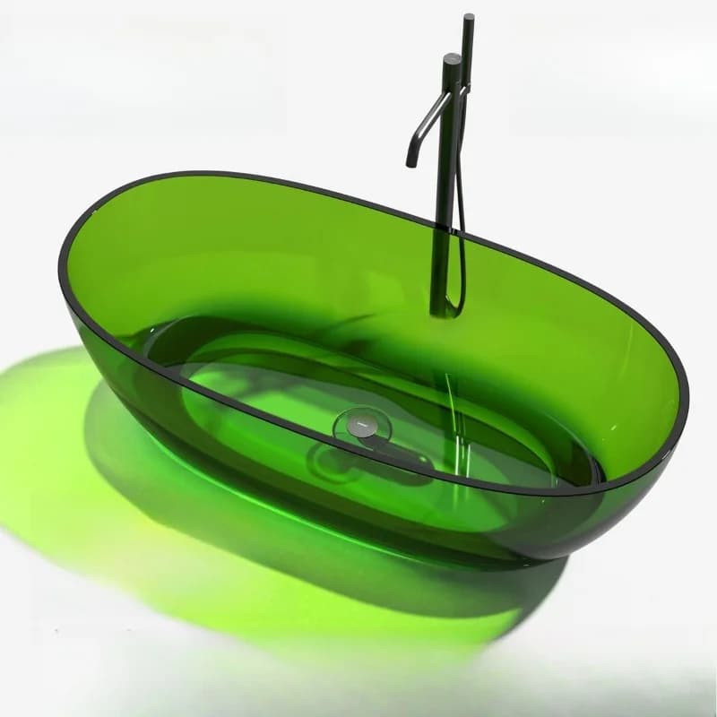 Colored resin household acrylic bathtub for internet celebrity homestay crystal transparent bathtub