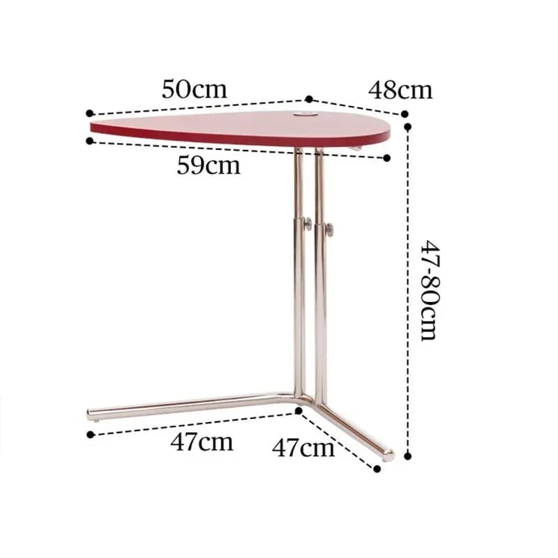 Stainless steel corner table, living room sofa side table, can lift small coffee table