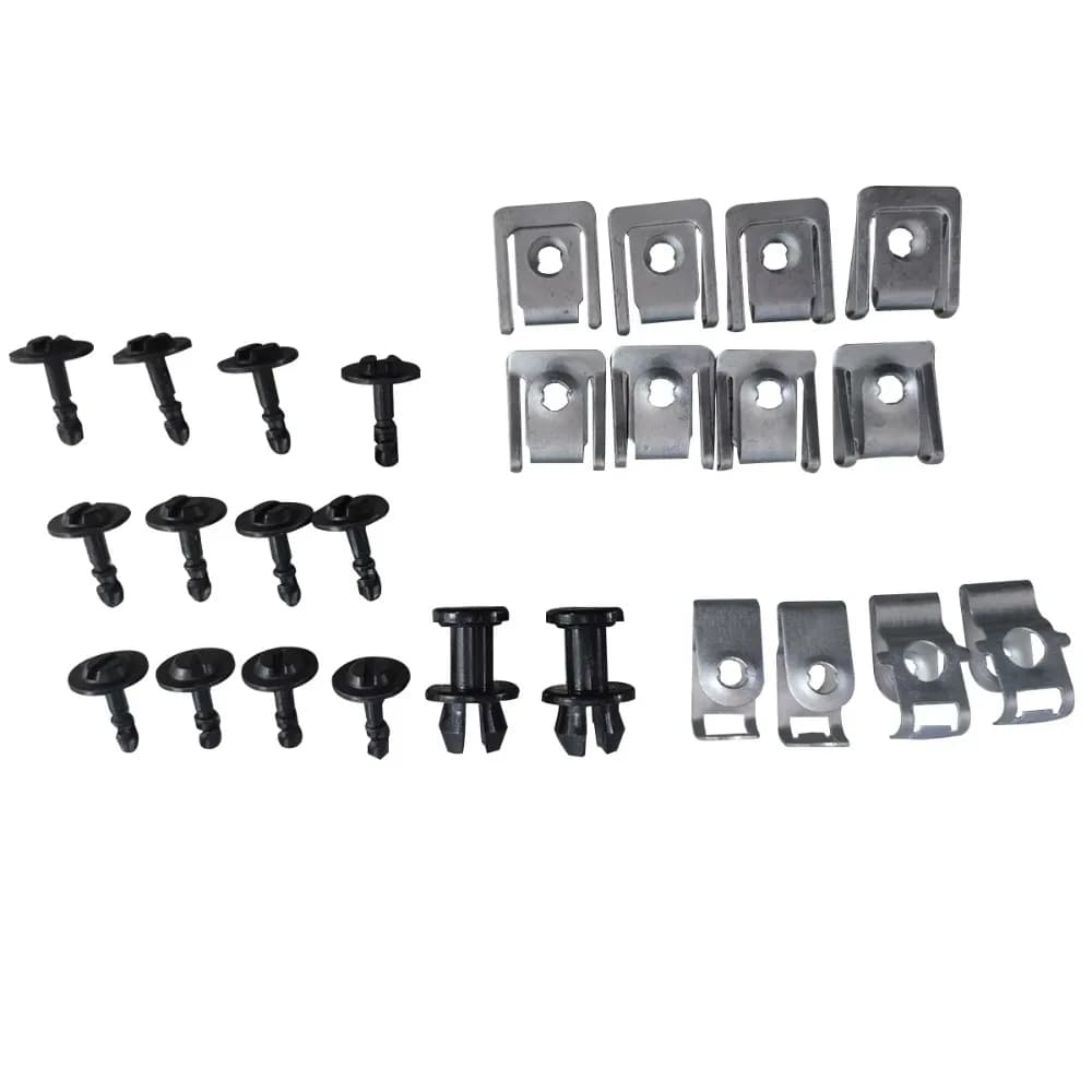 26 Uds debajo de la cubierta, bandeja inferior, Clips de fijación del motor, tornillo del Panel embellecedor de escudo para Audi