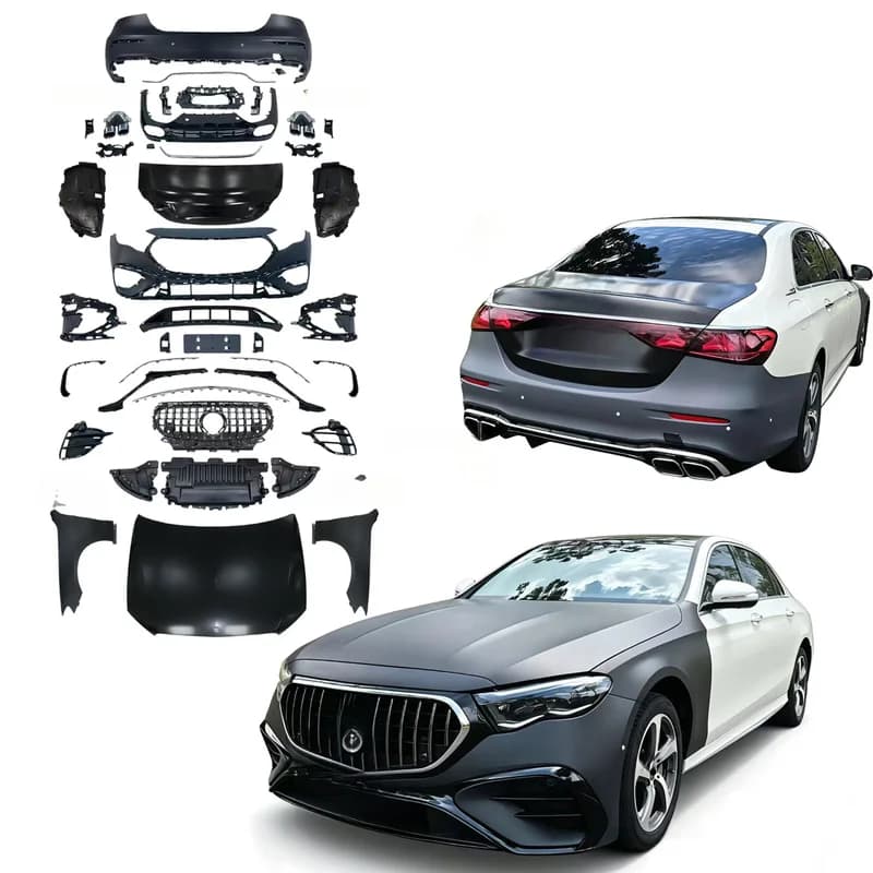 High Quality E53 Style Upgrade Body Kit Fit For E Class 2016-2019 Update To 2025 New Model Front Rear Bumper Headlights