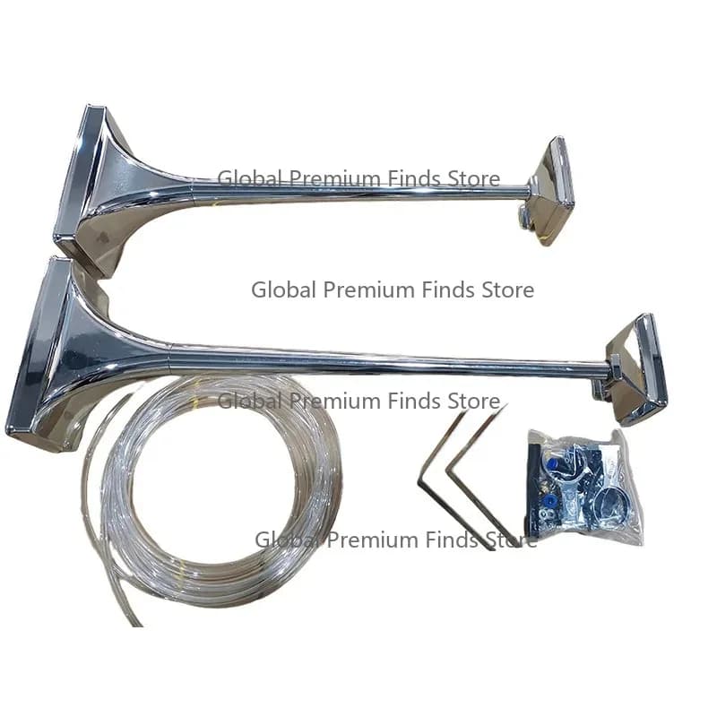 hot sale 2025 150dB Truck Train Square Hadley Trumpet Chrome Air Horn Kit for Truck——（A pair）