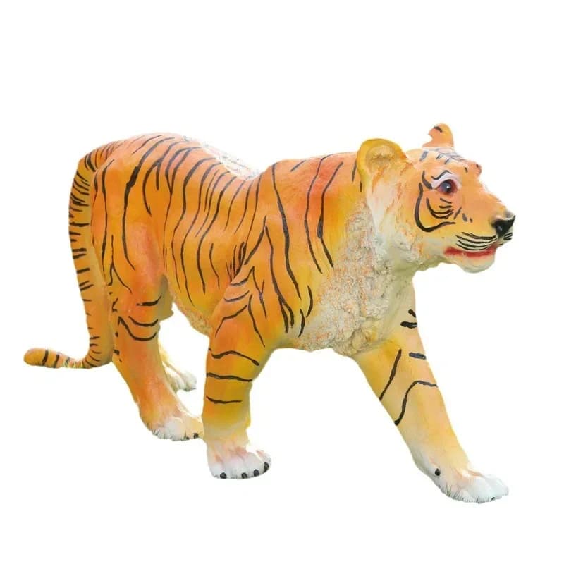Ornament outdoor fiberglass tiger lion sculpture garden landscape park green space zoo decoration