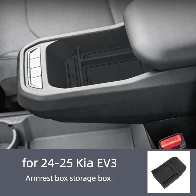 Car Armrest Storage Box for 24-25 Kia EV3 Central Console Tray Container Organizer Accessories storage box car interior supplies