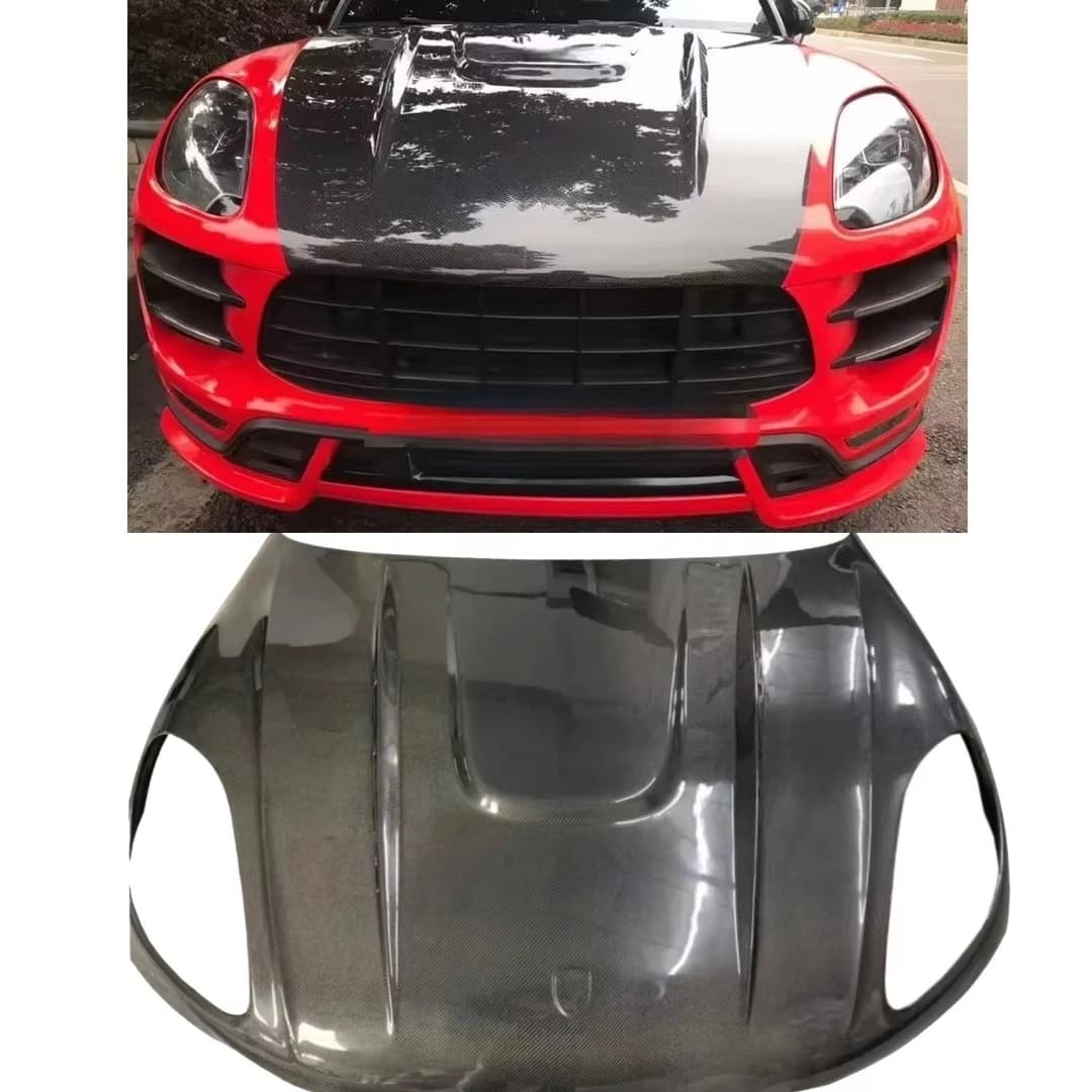 Factory Prepreg Carbon Fiber Hood Fit Porsche Macan 95B Lightweight Cooling Air Vent Bonnet Car Exterior Refitting Parts