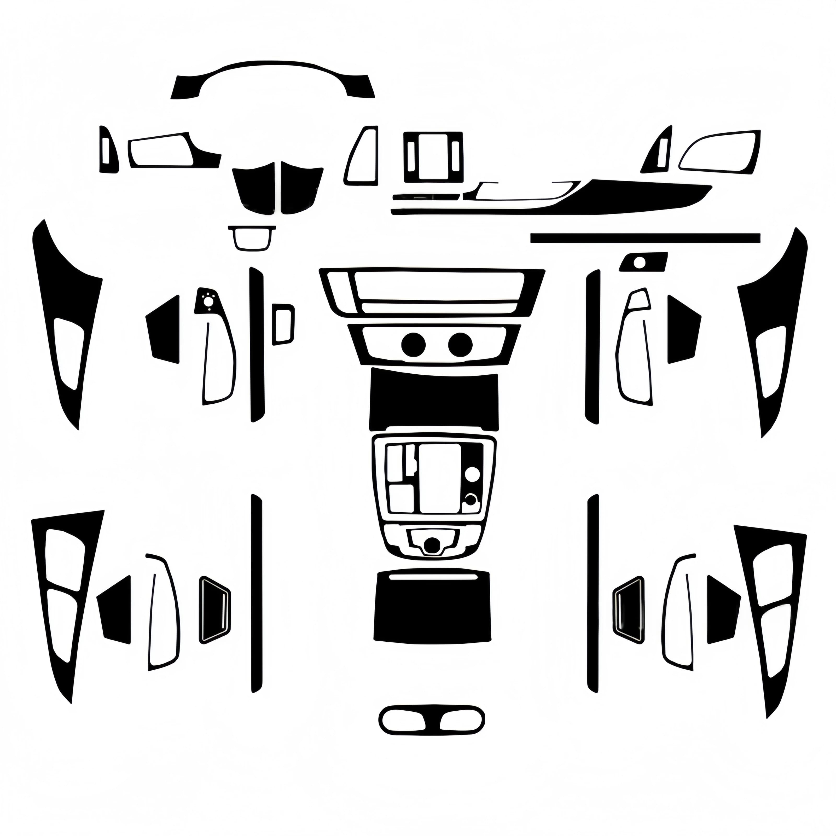 For Audi A6 S6 C7 A7 S7 4G8 2012-2018 Accessories Piano Black Car Center Cup Holder Air Vent Gear Shift Panel Trim Cover Sticker