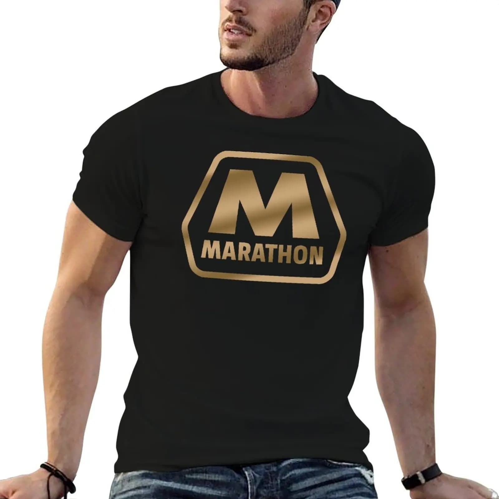 Exquisite Marathon Oil Design T-Shirt funny gifts cute tops t shirts men