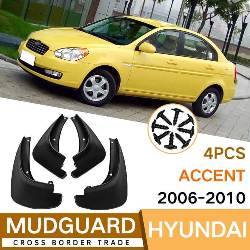 For Hyundai Accent 2006-2010 fender skin front and rear auto parts car accessories fender flares mud flaps
