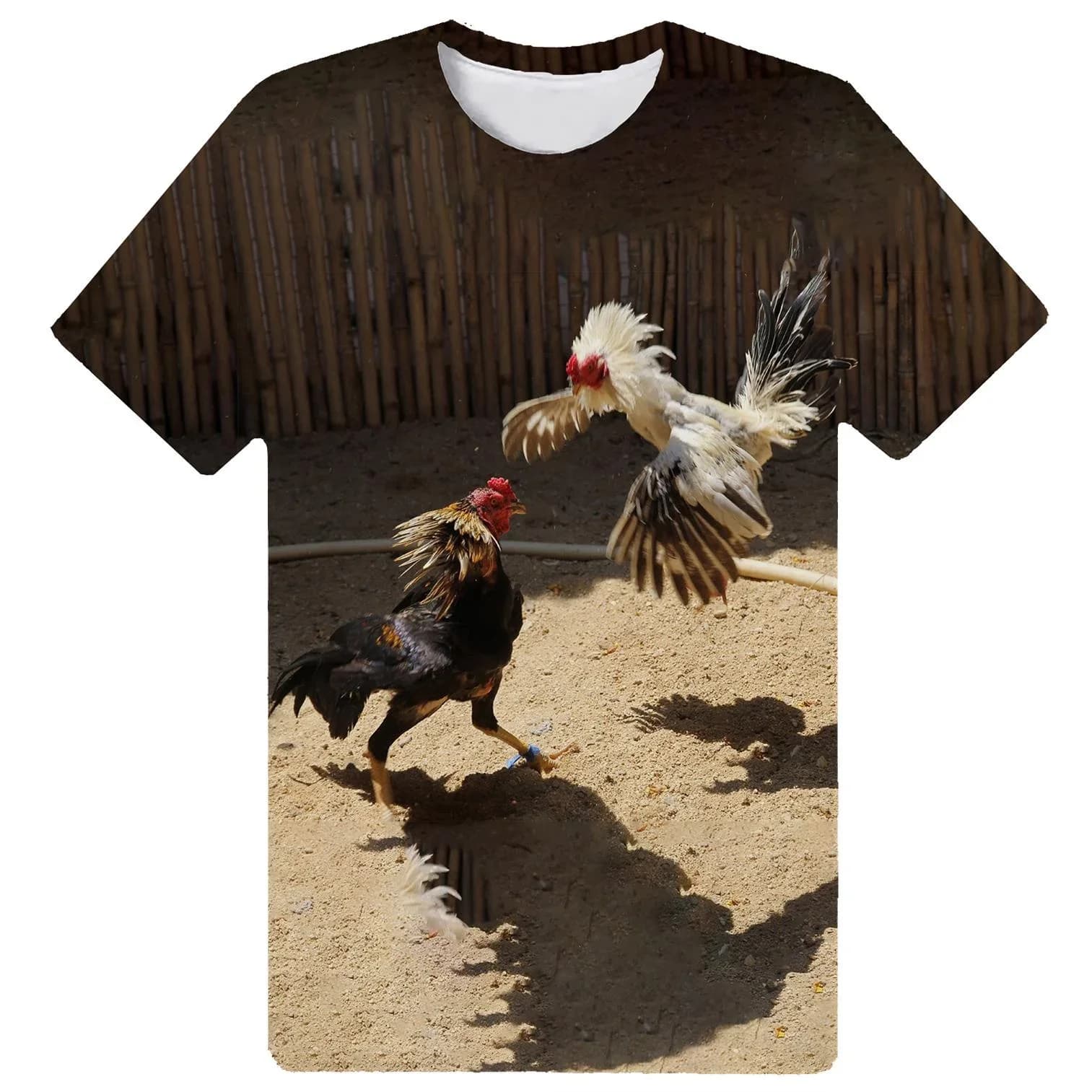 Cock Rooster Game Fowl Cockfighting 3D Print T-Shirts Men Women Funny T Shirt Oversized Harajuku Y2k Tees Tops Unisex Clothing