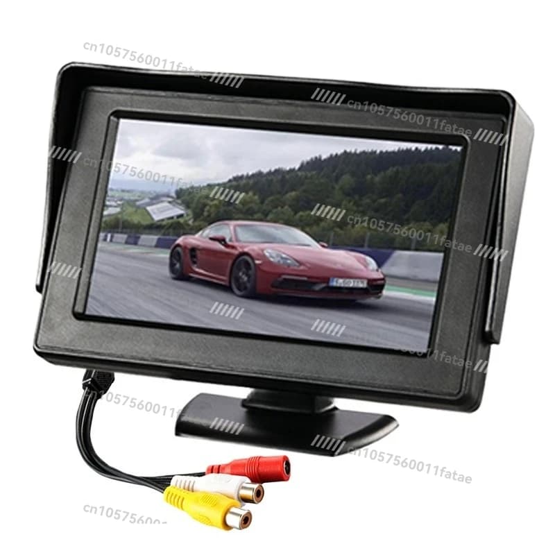 Car 4.3 Inch Display, Car Reversing Display, High-definition LCD Display, Reversing Rear View, 12V-24V
