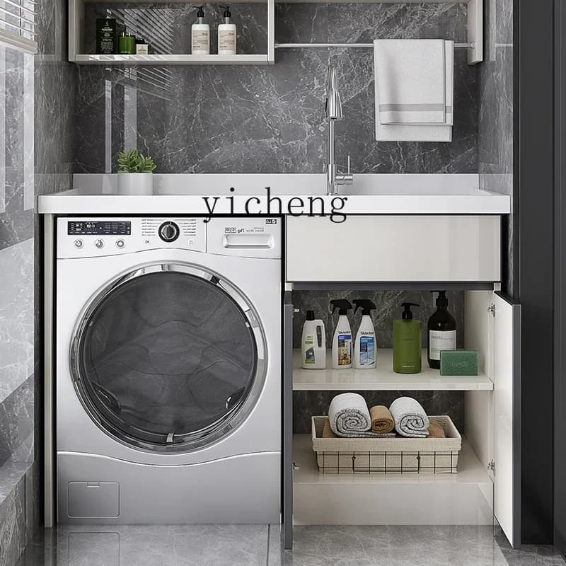 Y1 All-in-One Cabinet Alumimum Roller Wash Wardrobe Washbasin Combination Balcony Protection Cabinet