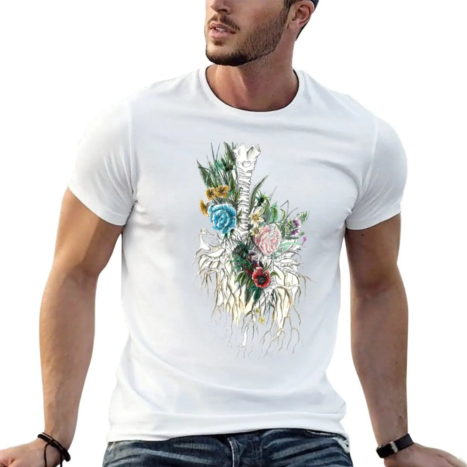 Botanical Trachea - Lungs Anatomy Art T-Shirt essential t shirt graphic shirts outfits for men