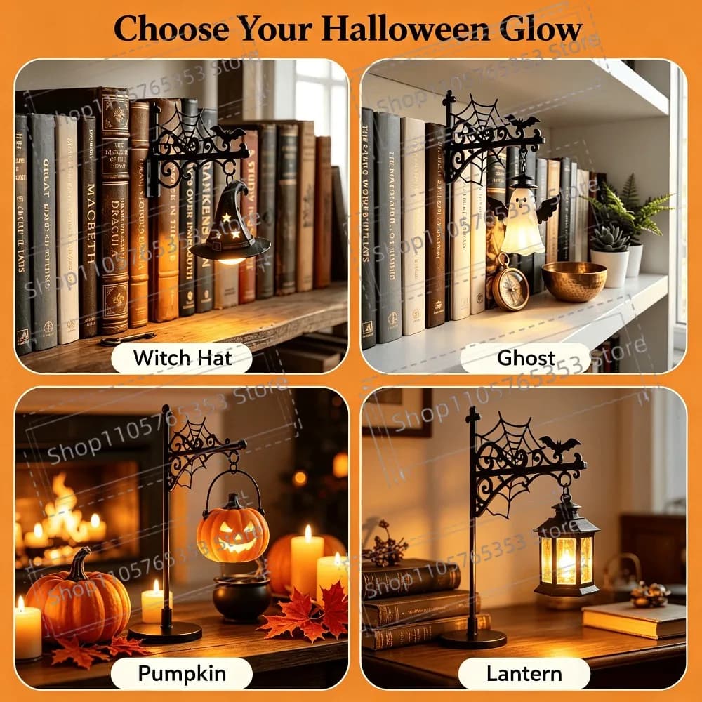 Library LED Lantern Light Decorative Dormitory Bookshelf Reading Book Shelf Lights Vintage Bookcase Lamp for Home Desk Decor