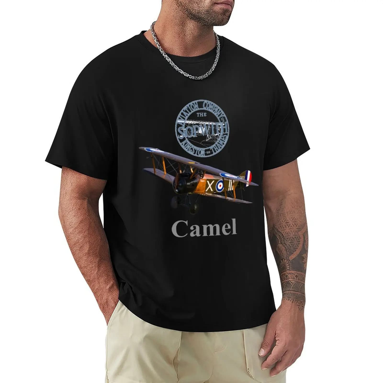 Sopwith Camel WW1 fighter T-Shirt anime figures fashion shirts tee shirts for men